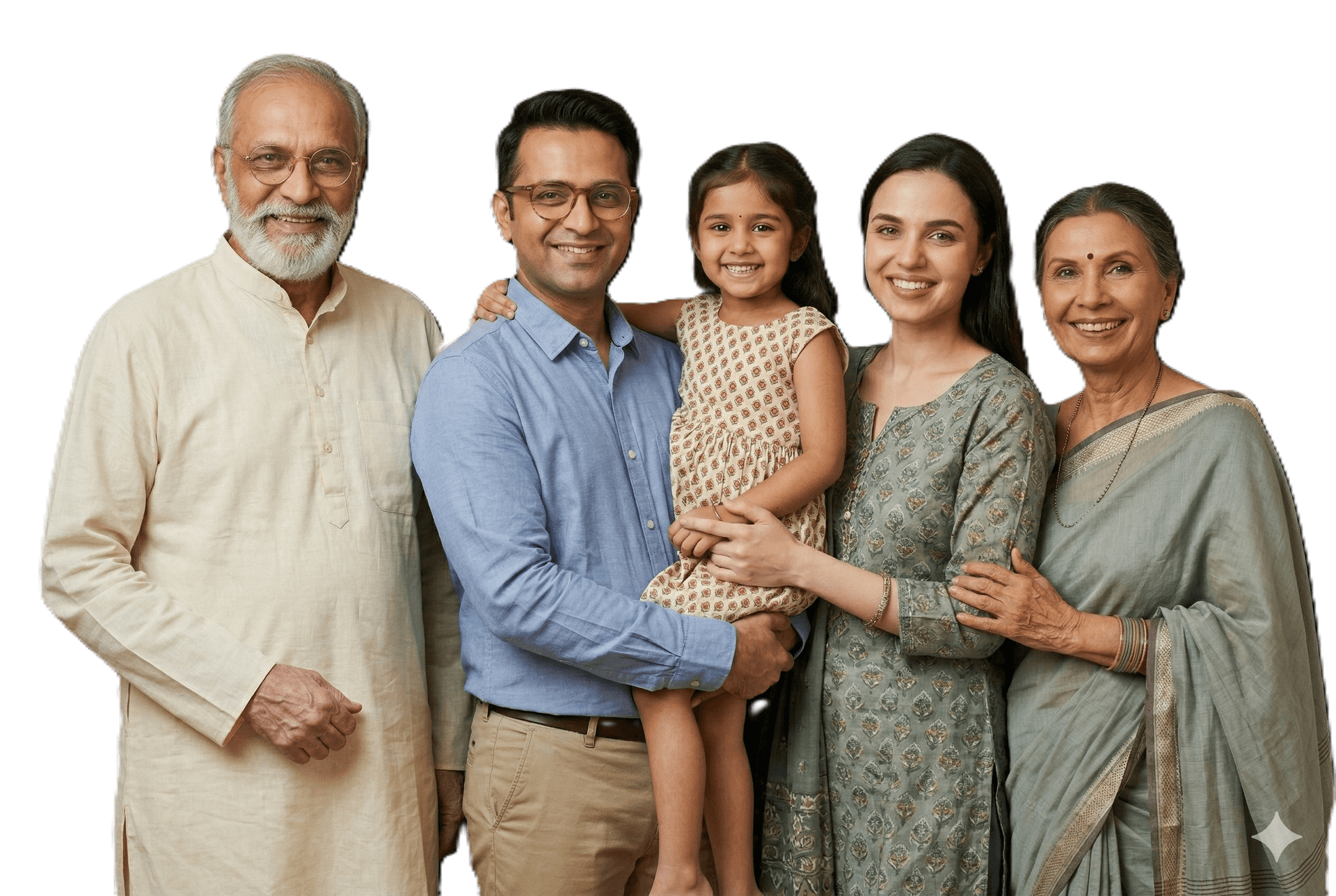 A happy Indian multi-generational family — Healthcare Club